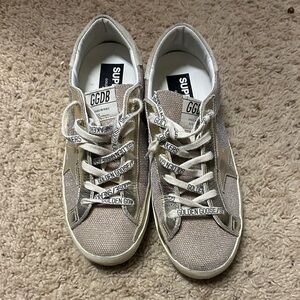 Golden Goose Beige and Black Sneakers